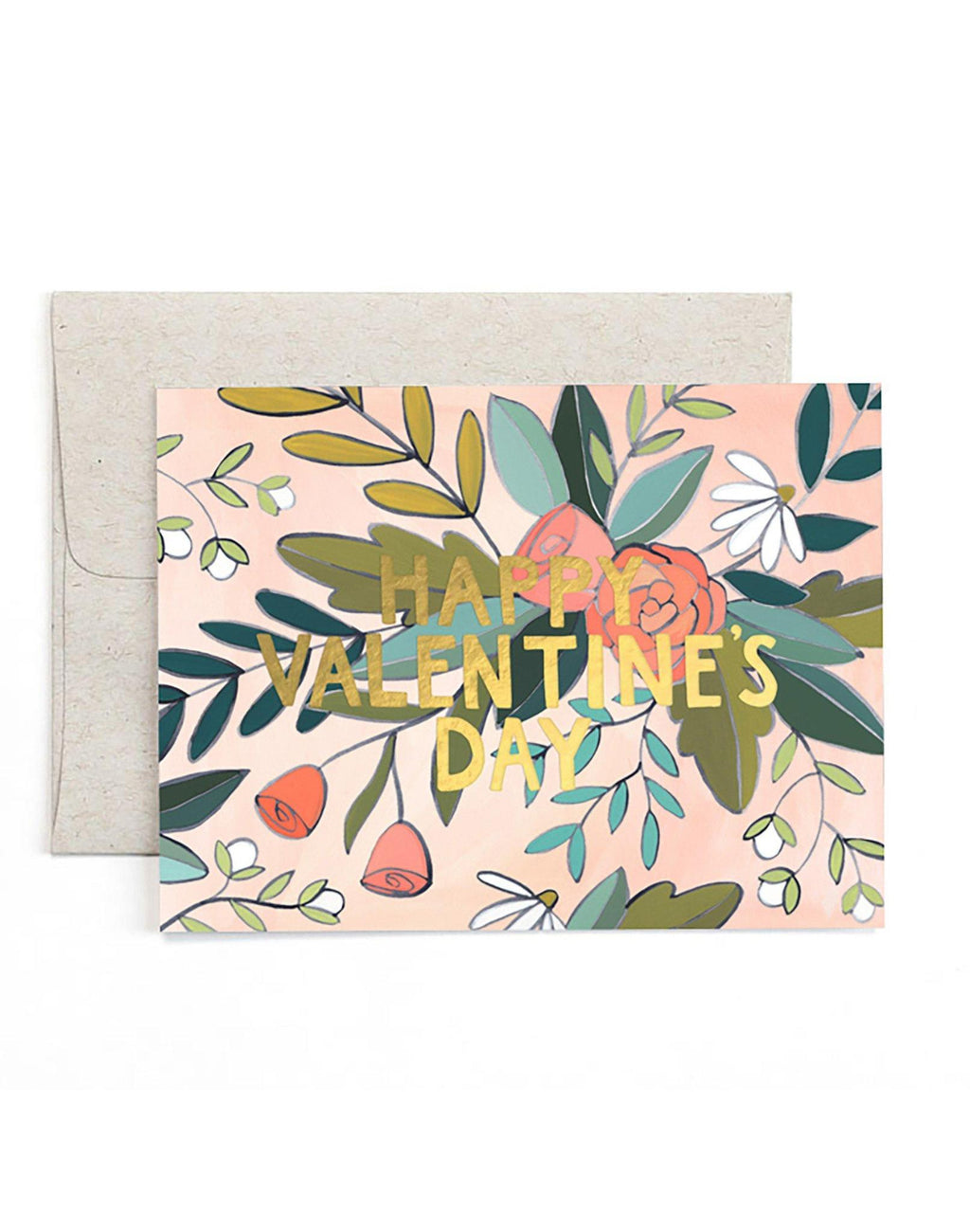 Card - Valentine's Day - Roses Floral Happy Valentine's Day by 1Canoe2