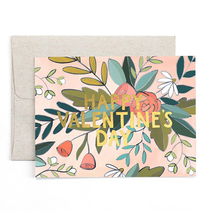 Card - Valentine's Day - Roses Floral Happy Valentine's Day by 1Canoe2