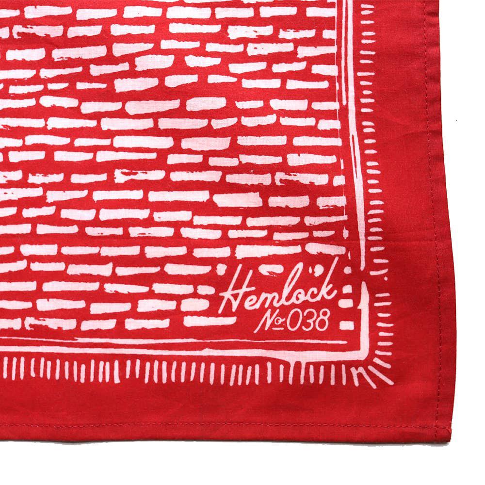 Bandana - Ruby Dashes in Bold Red (Discontinued Design) by Hemlock Goods