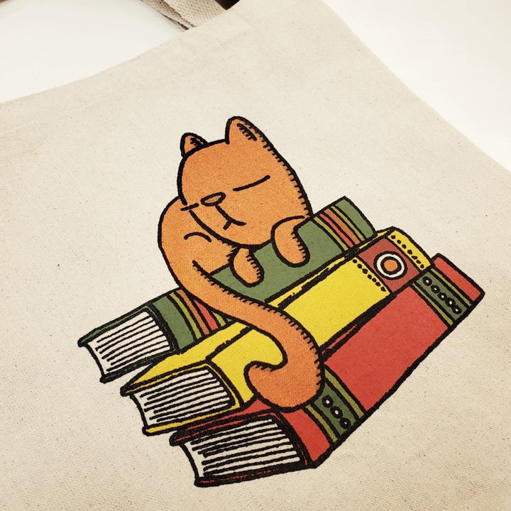 Tote Bag - Sleepy Kitty by Everyday Balloons Print Shop