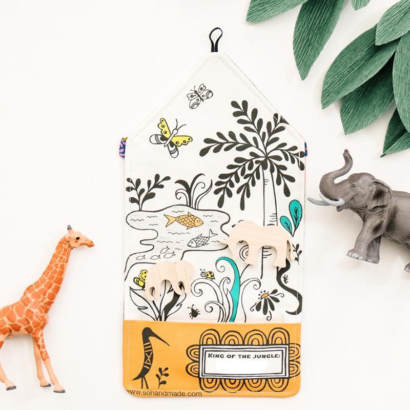 Play Tote - Jungle Adventure with Elephant and Sloth by So Handmade