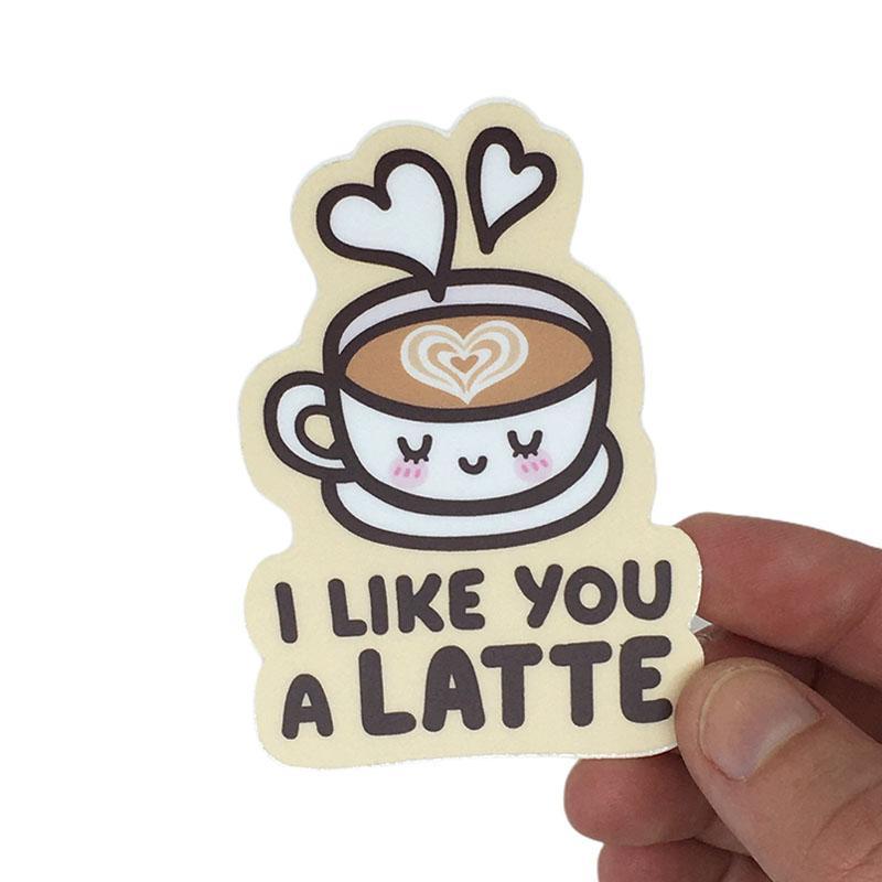 Vinyl Stickers - I Like You a LATTE by Mis0 Happy