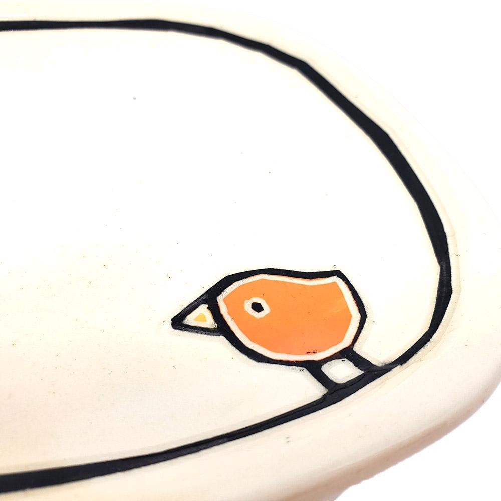 Small Plate - Orange Bird Dish by Susan Stone Design