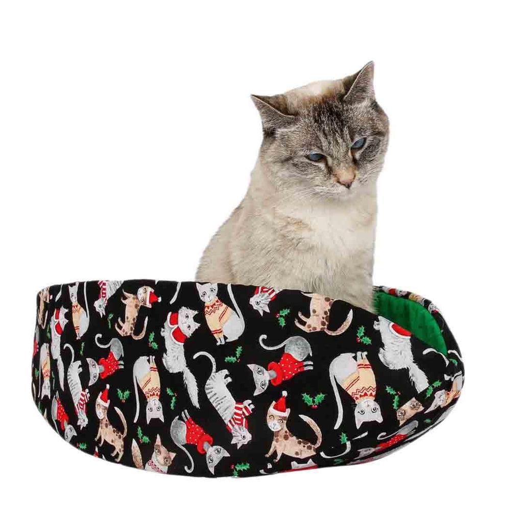 Regular The Cat Canoe - Christmas Sweater Cats with Green Dots Lining by The Cat Ball