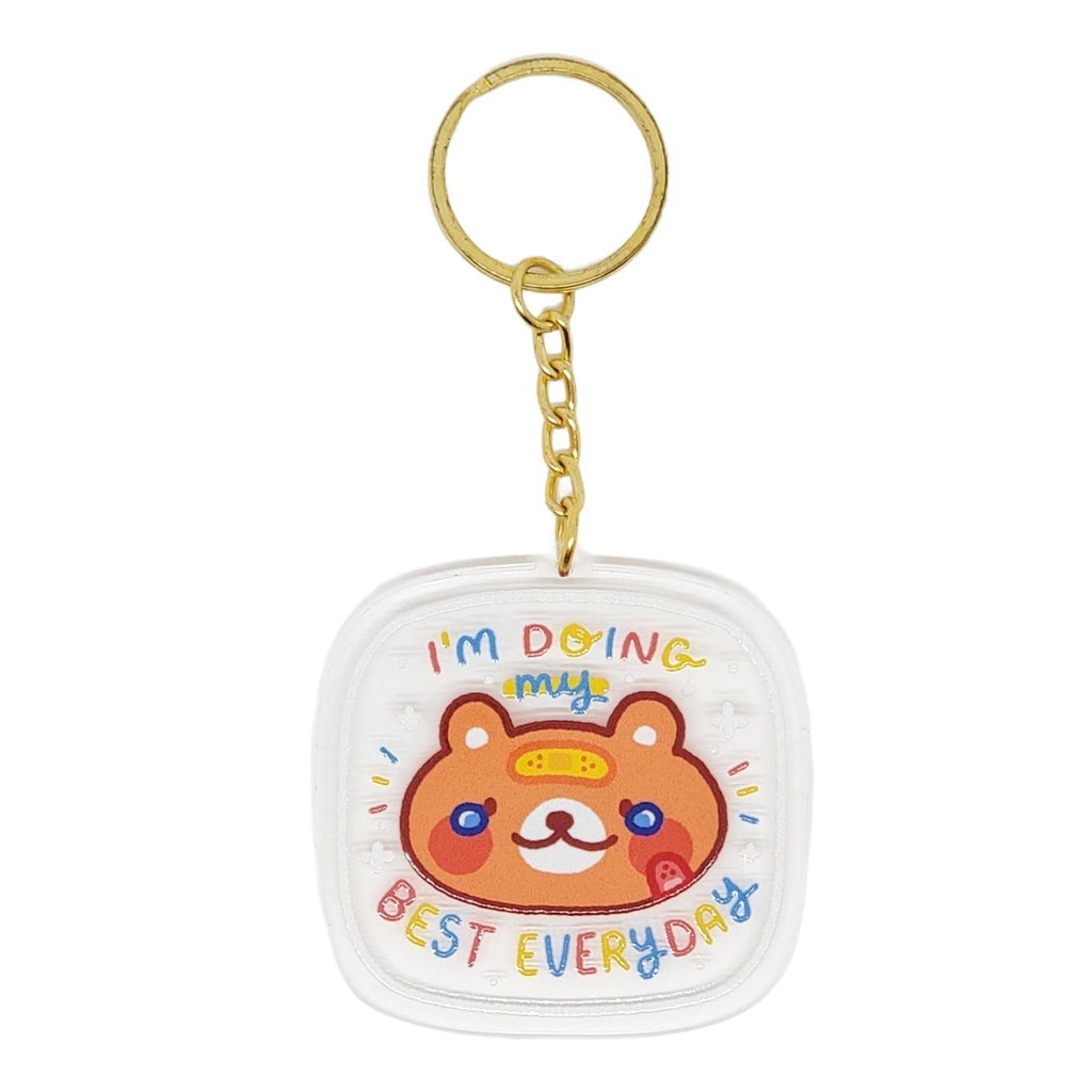 Keychain - Doing My Best Bear by Mis0 Happy