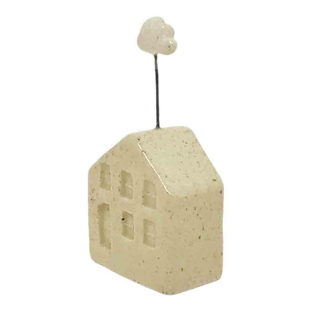 Tiny Pottery House - Sand Beige with Cloud by Tasha McKelvey
