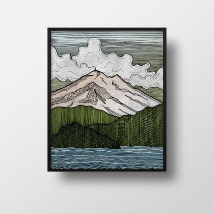 Art Print - Mt. Baker 11x14 by Red Umbrella