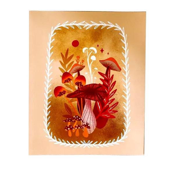 Art Print - 8x10 - Mushy Forest by Lantern Print Co.