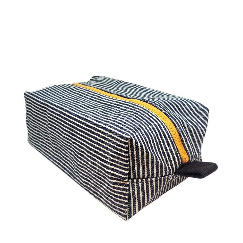 Box Zip - Hickory Stripe Dopp Bag by Lady Alamo