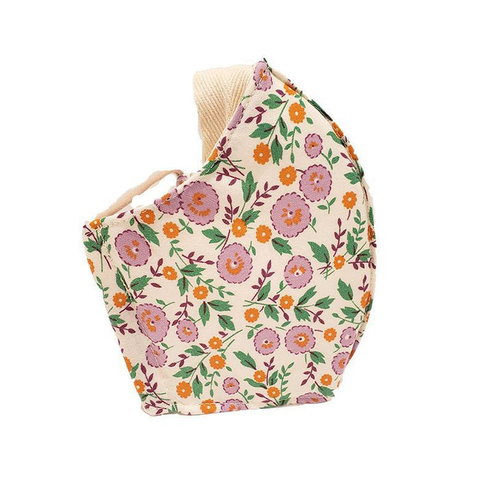 Medium - Purple Floral on White (White Lining) by imakecutestuff