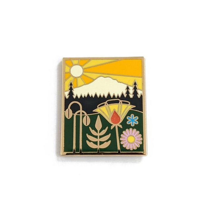 Enamel Pin - Mt. Rainier by Amber Leaders Designs