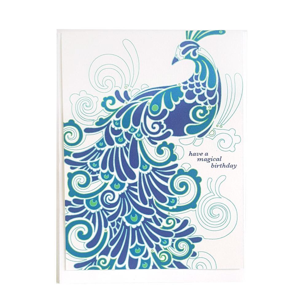 Card - Birthday - Magical Peacock by Little Green