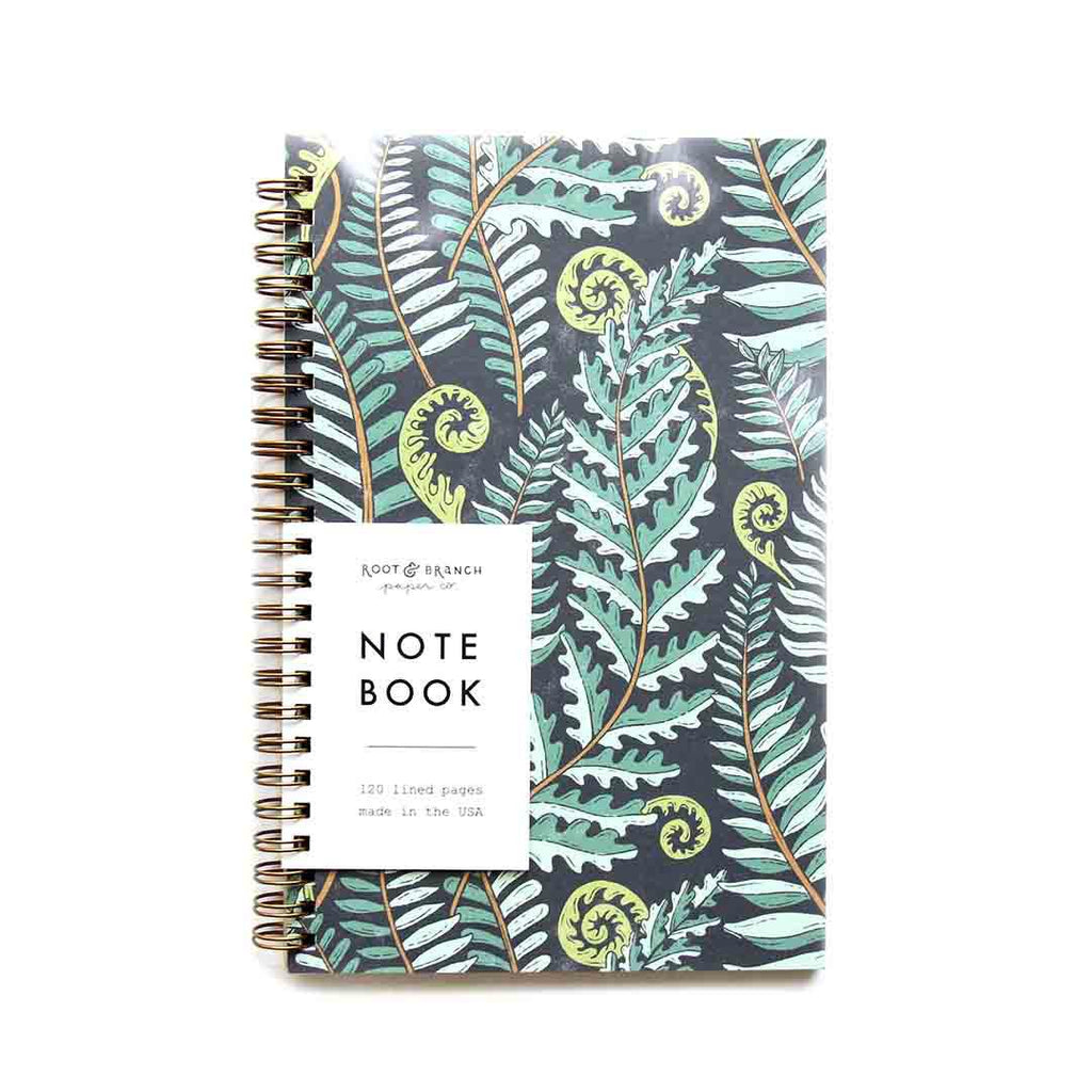Notebook - Forest Fern Spiral Bound Journal by Root and Branch Paper Co.