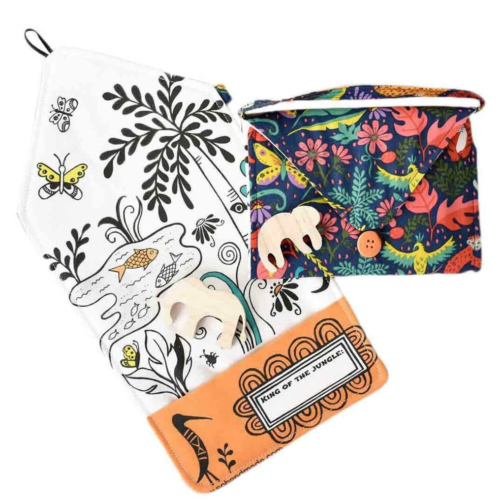 Play Tote - Jungle Adventure with Elephant and Sloth by So Handmade