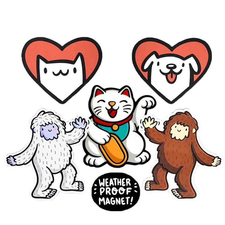 MAGNETS - Weatherproof Vinyl (Creatures and Cryptids) by Emily McGaughey