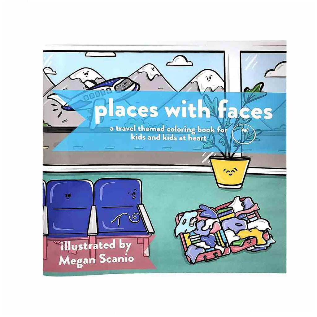 Coloring Book - Places With Faces by Millie Paper Co