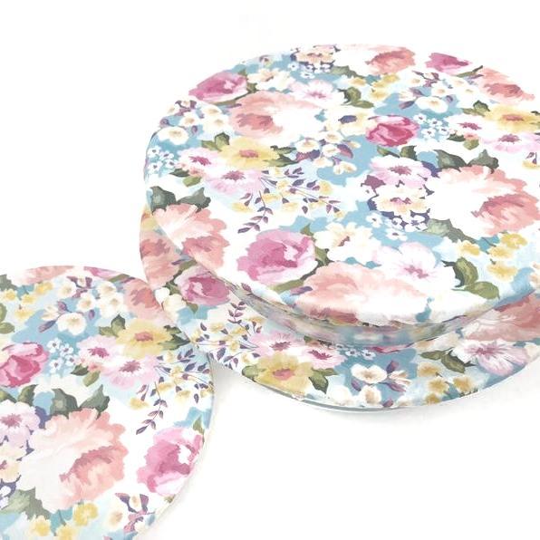 Bowl Covers - Lovely Floral Set of 3 by Semi-Sustainable Goods
