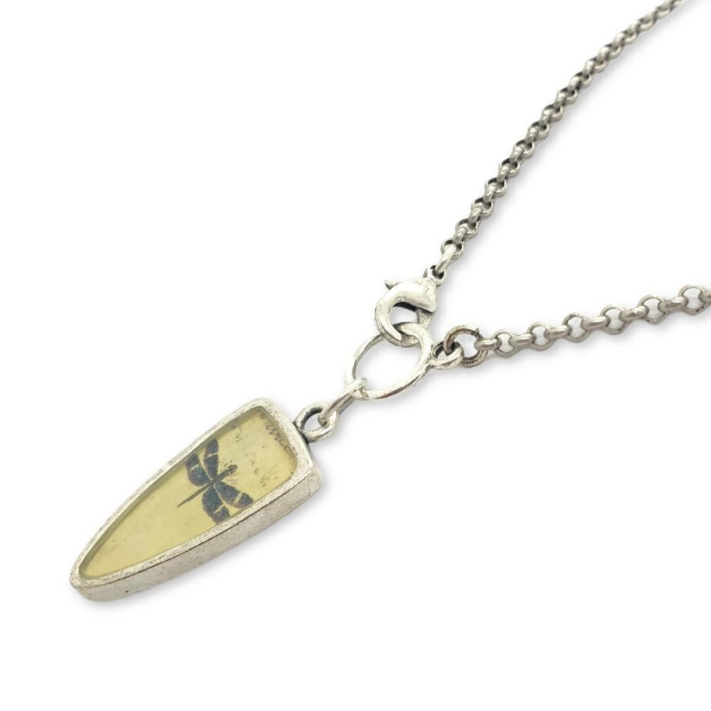 Necklace - Dragonfly Arrowhead Resin Pendant by Christine Stoll | Altered Relics