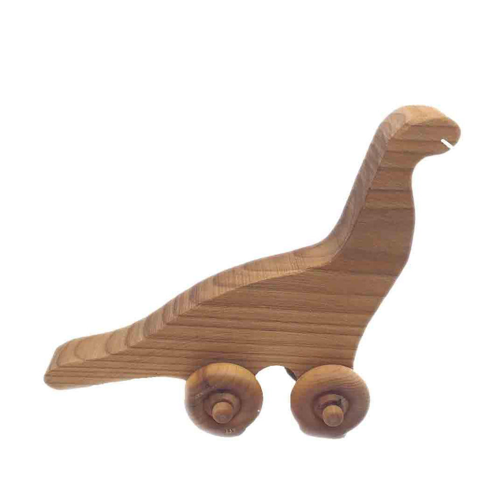 Wooden Toy - Brontosaurus Dinosaur on Wheels by Baldwin Toy Co.