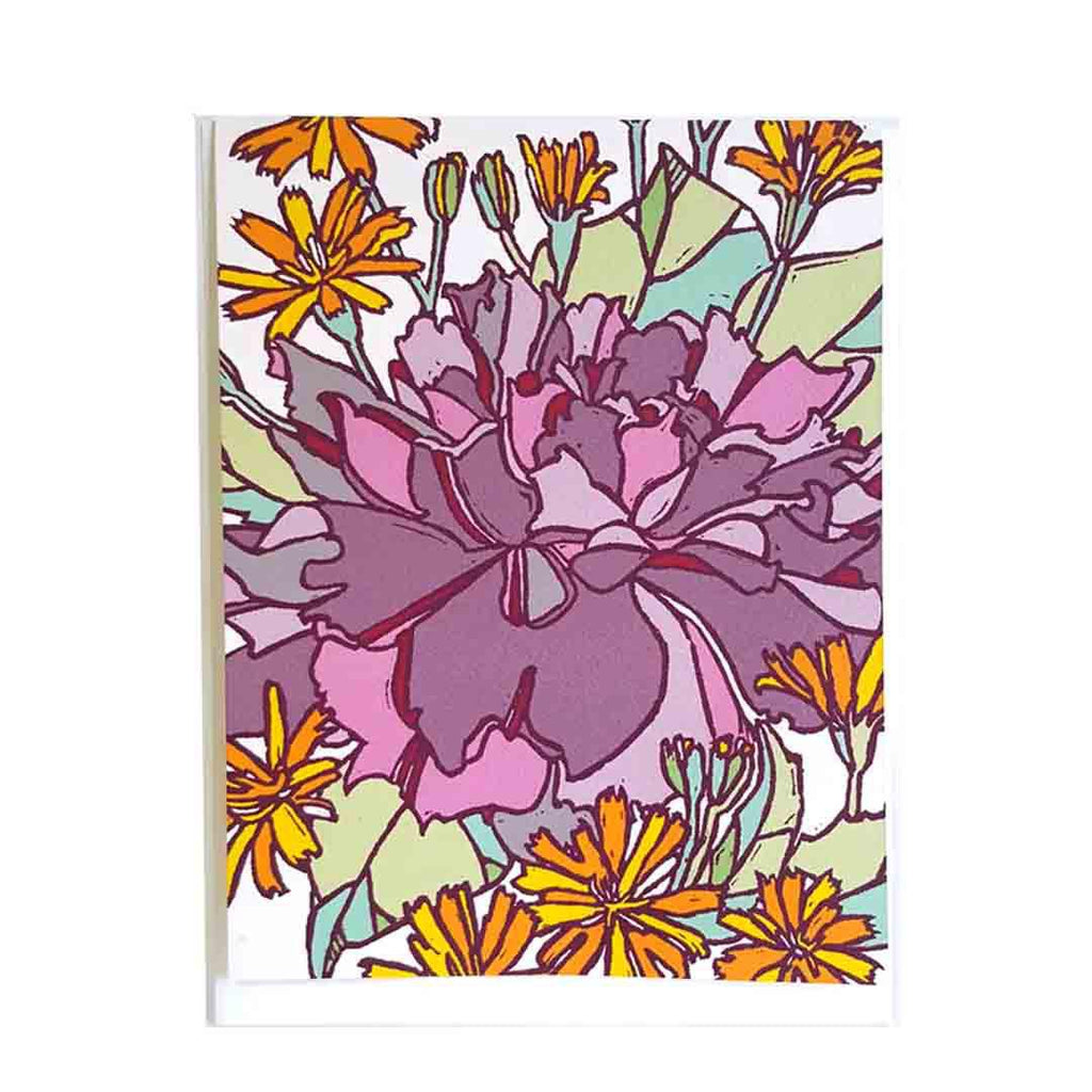 Card - All Occasion - Botanical Purple Rose by Little Green