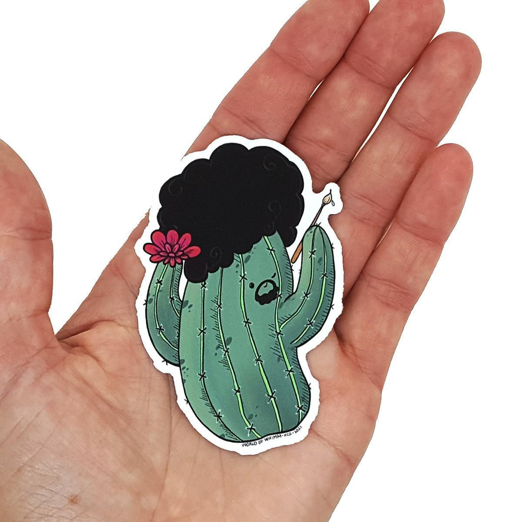 Sticker - Bob Ross Cactus by World of Whimm