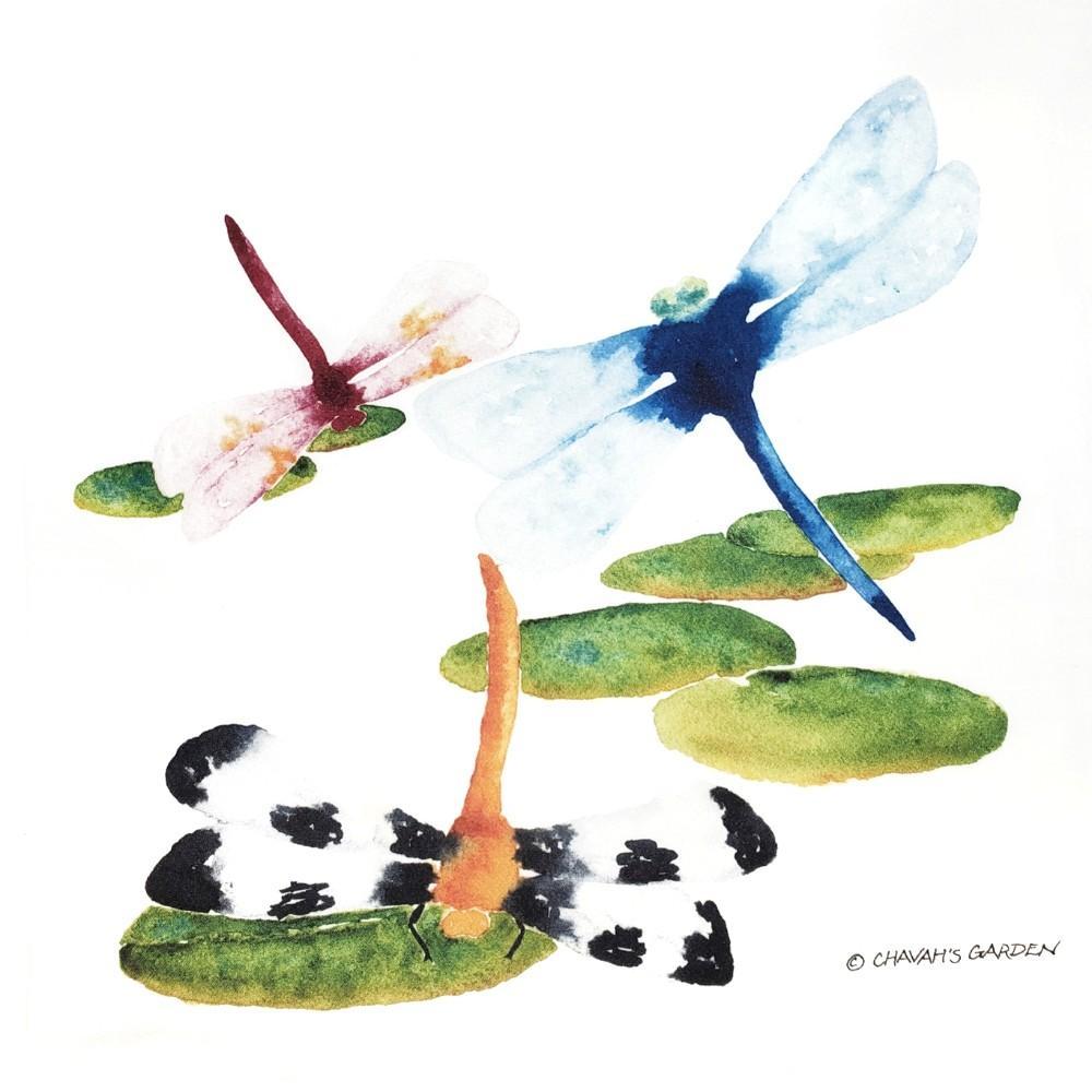 Tea Towel - Dragonflies by Chavah's Garden