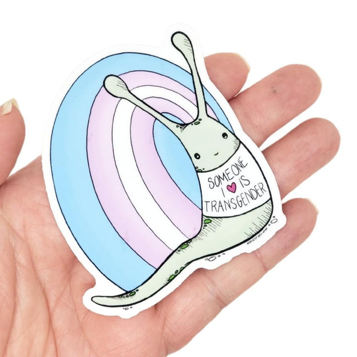 Sticker - Someone I Love is Transgender Snail Sticker by World of Whimm