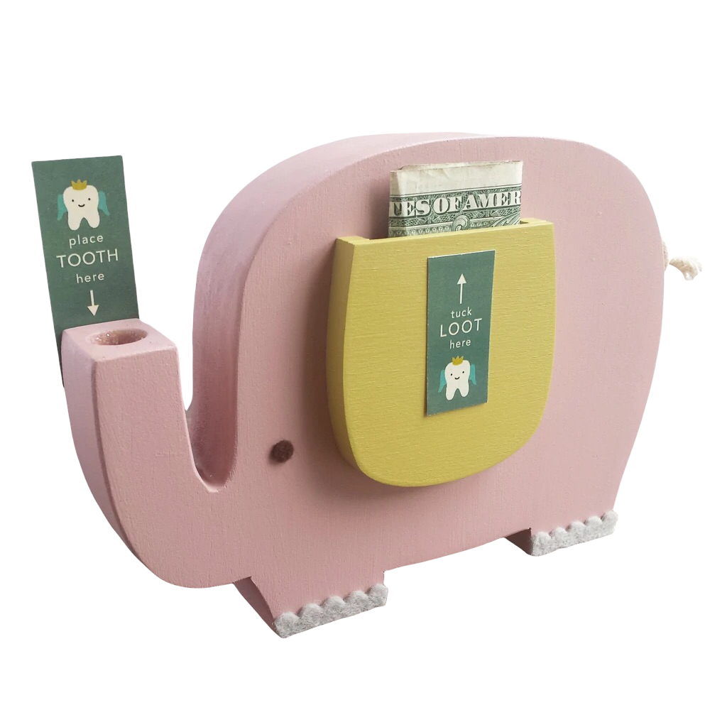 Tooth Holder - Elephantooth (Green or Pink) by Tree by Kerri Lee
