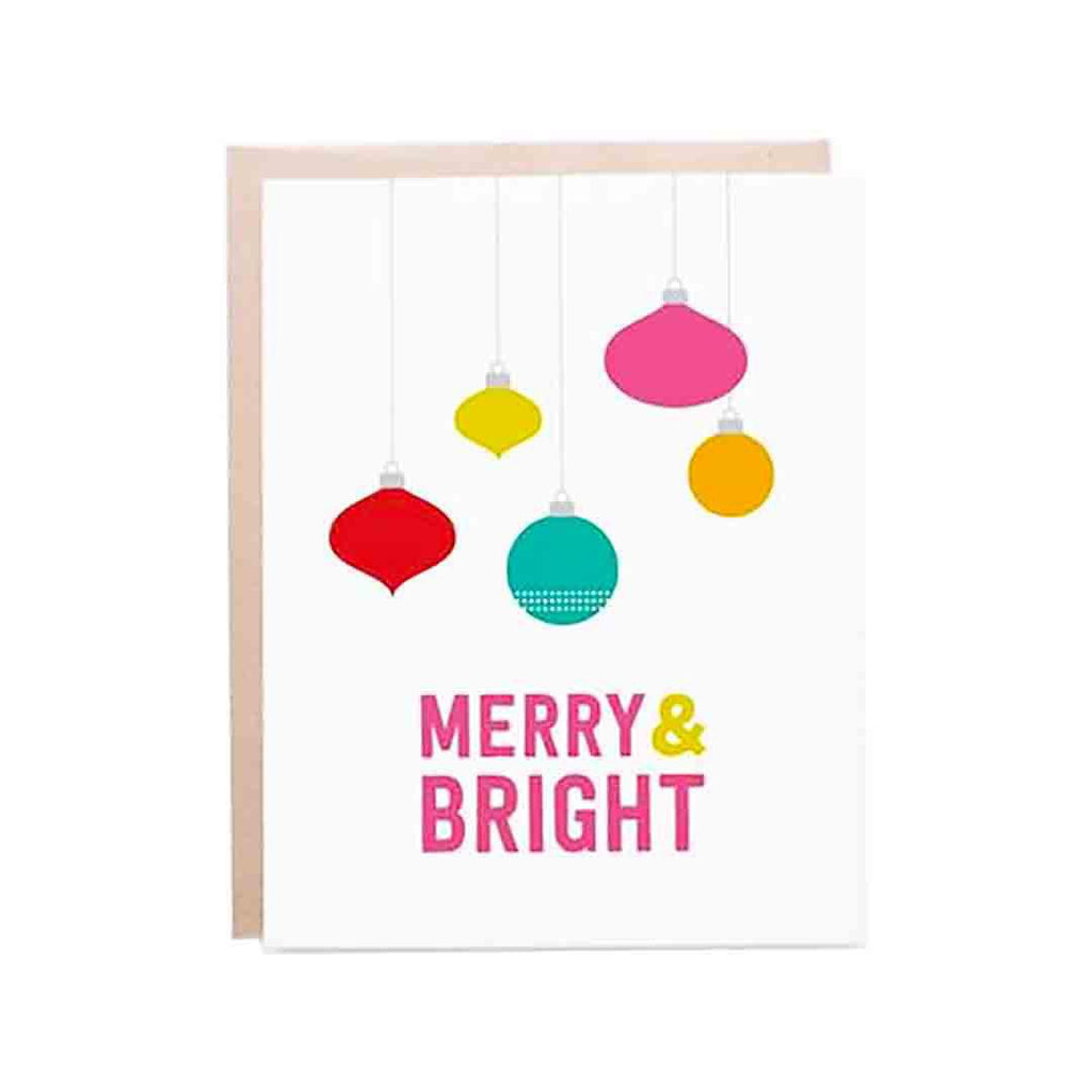 Card - Holiday - Merry & Bright Ornaments by Graphic Anthology
