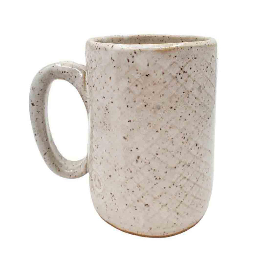 Mug - 16oz - Chickadee Patterned Ceramic Mug  by White Squirrel Clayworks