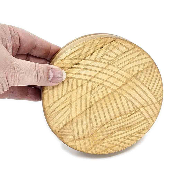Box - 5in - Yarn Cat Round (Maple) by Saving Throw Pillows