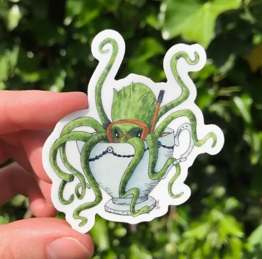 Sticker - Kraken in a Teacup by Lizzy Gass