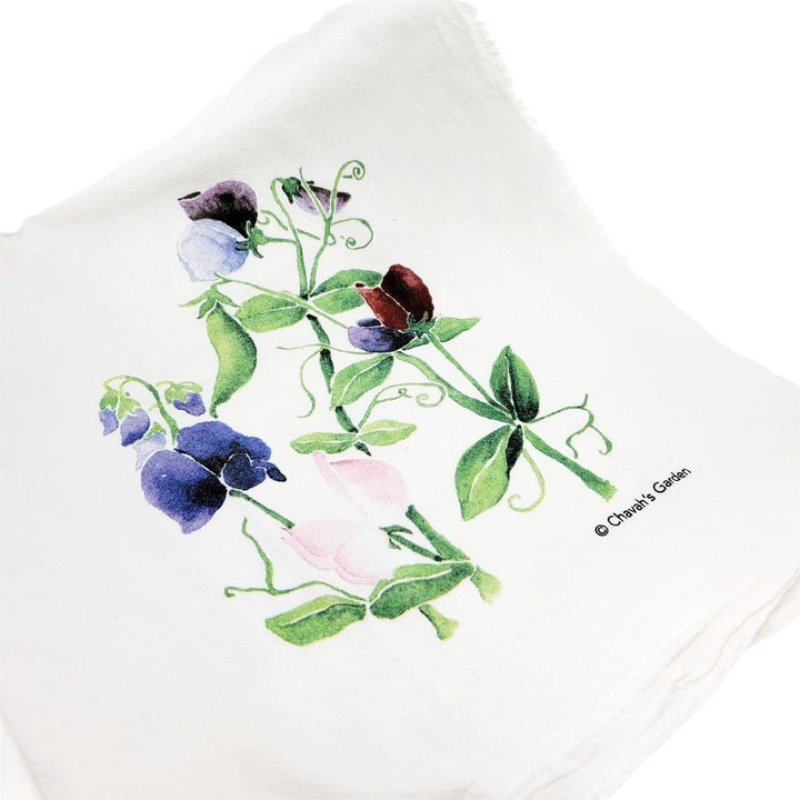 Tea Towel - Sweet Pea by Chavah's Garden