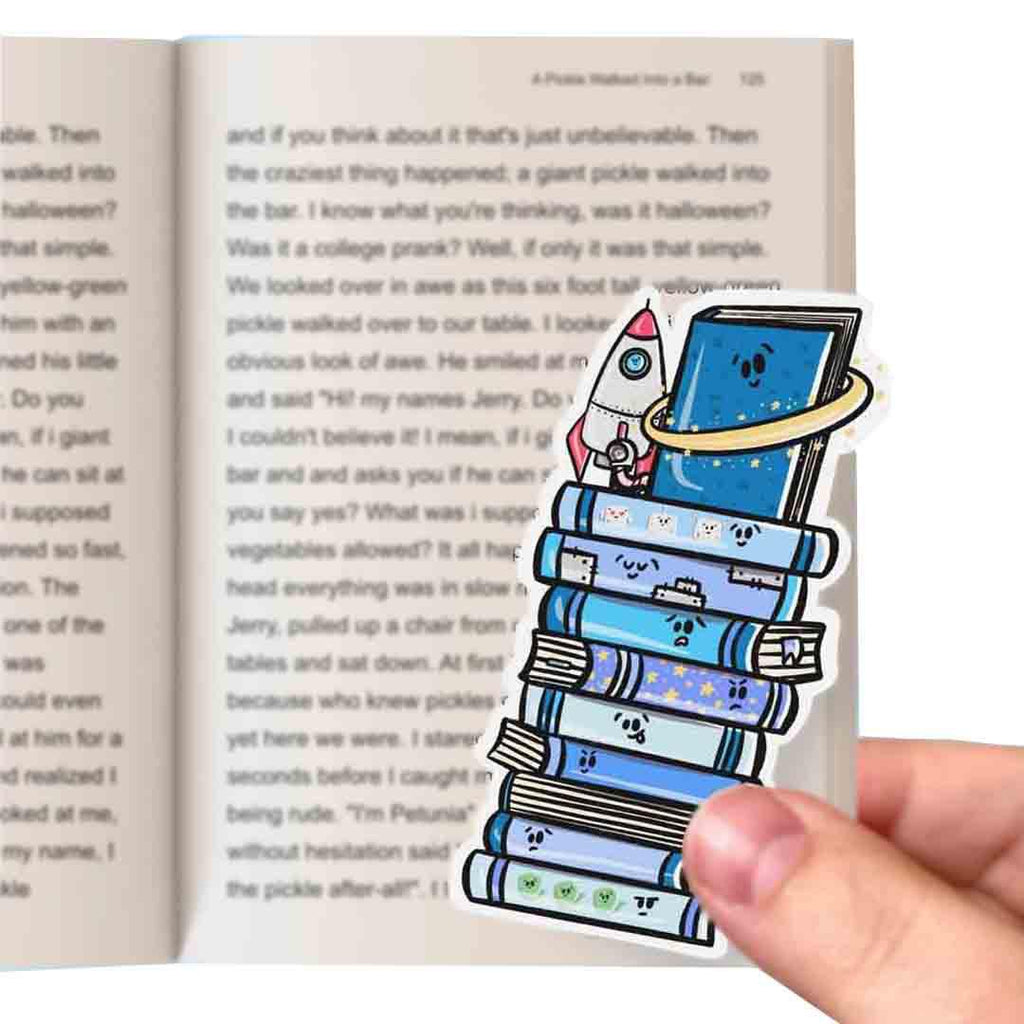Bookmark - Sci-Fi Books Stack by Millie Paper Co