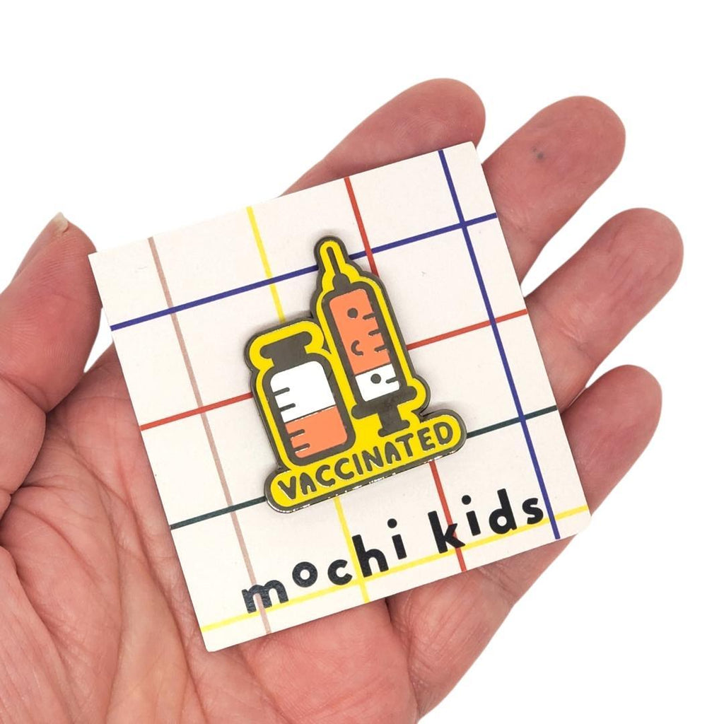 Enamel Pin - Vaccinated by Mochi Kids