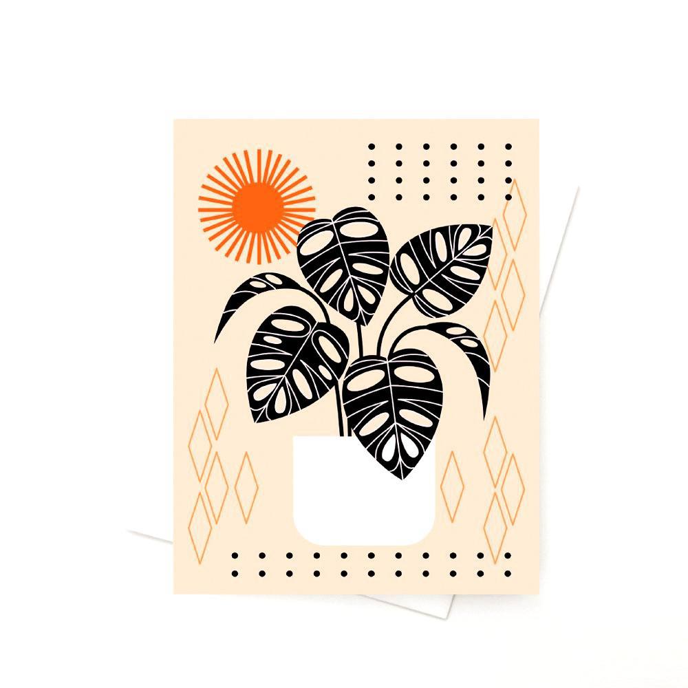 Card - All Occasion - Monstera Adansonii by Amber Leaders Designs