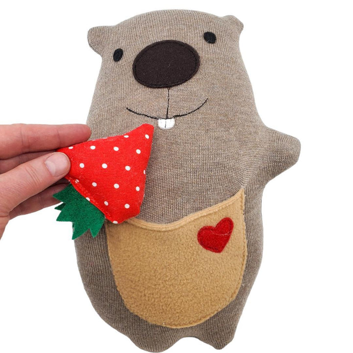 Plush - Happy Groundhog (Strawberry) by The Happy Groundhog Studio