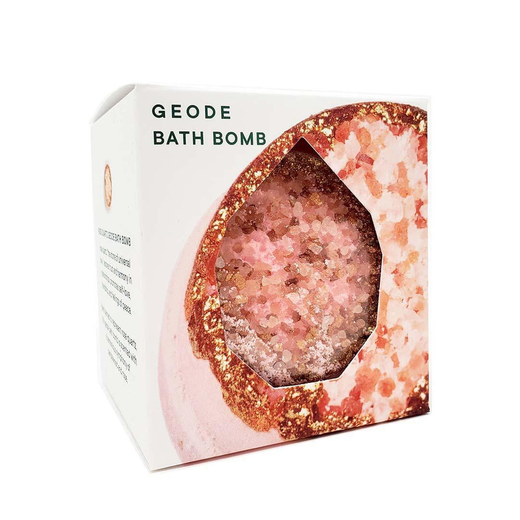 Bath Bomb - Rose Quartz Geode by Latika Beauty