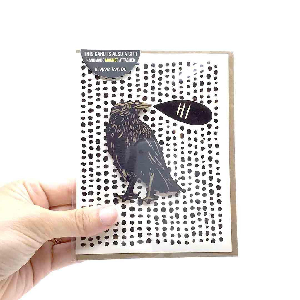 Magnet Card - Hi Crow by SnowMade