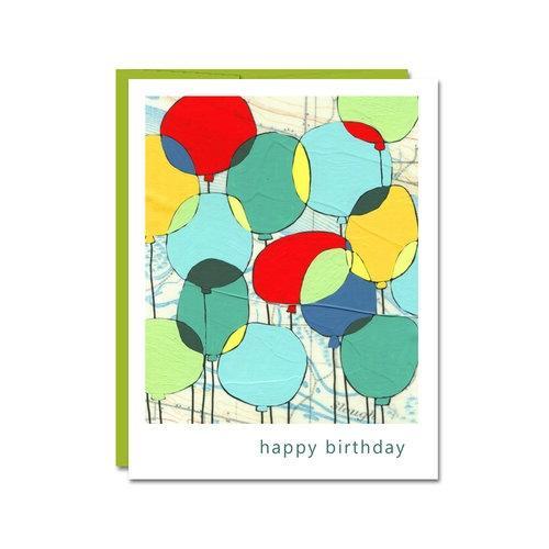 Card - Birthday - Balloons by Rachel Austin Art