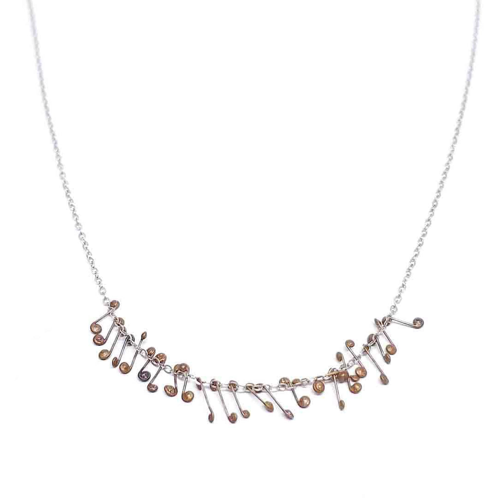 Necklace - Foliage Oxidized Sterling Silver by Verso Jewelry