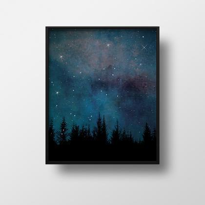 Art Print - Night Sky 11x14 by Red Umbrella