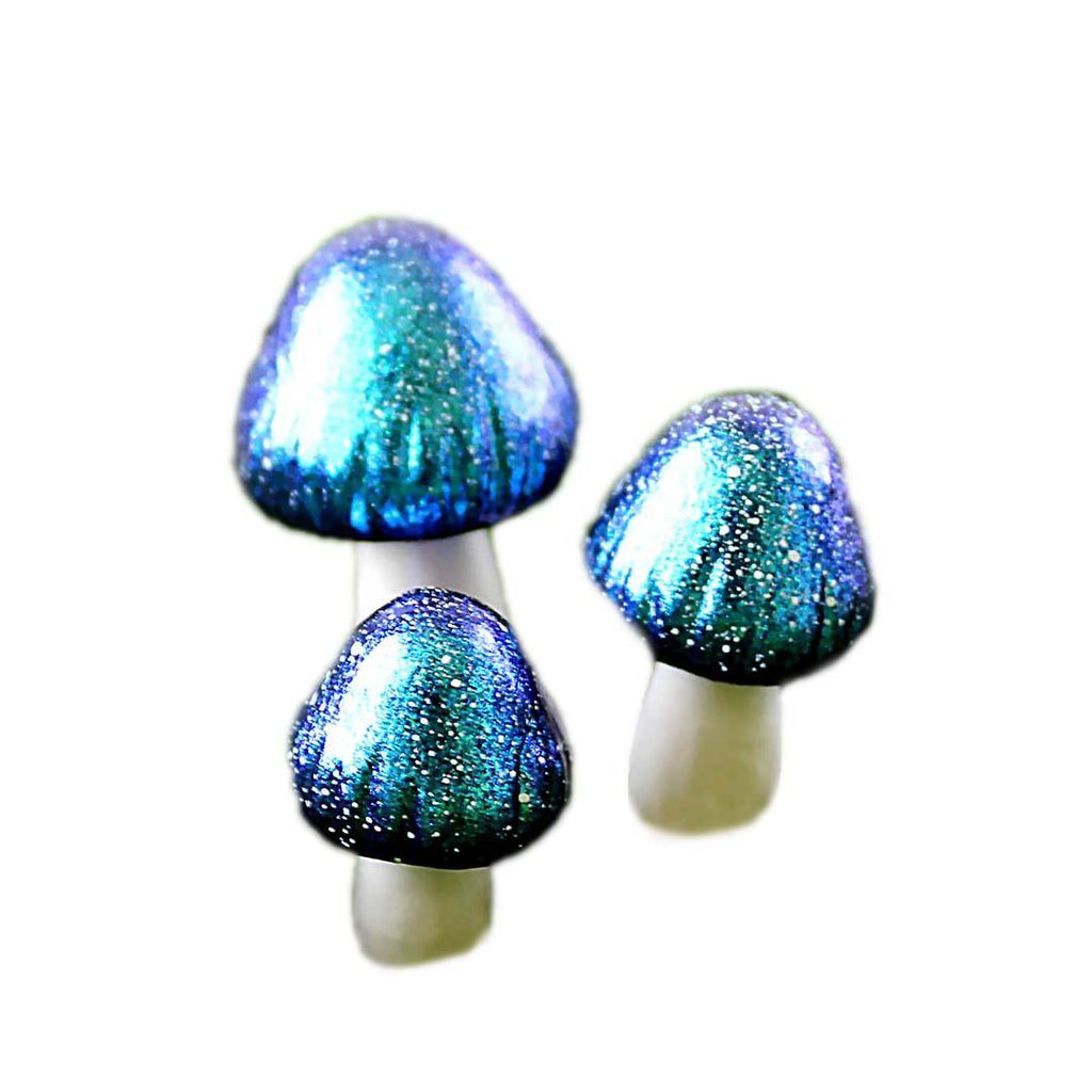 Fairy Garden Mushrooms - Galaxy Set of 3 by Mariposa Miniatures