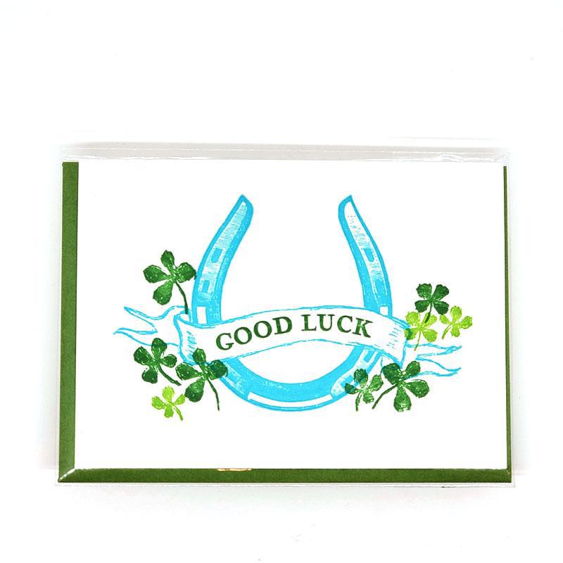 Card - Good Luck - Horseshoe Good Luck by Ilee Papergoods