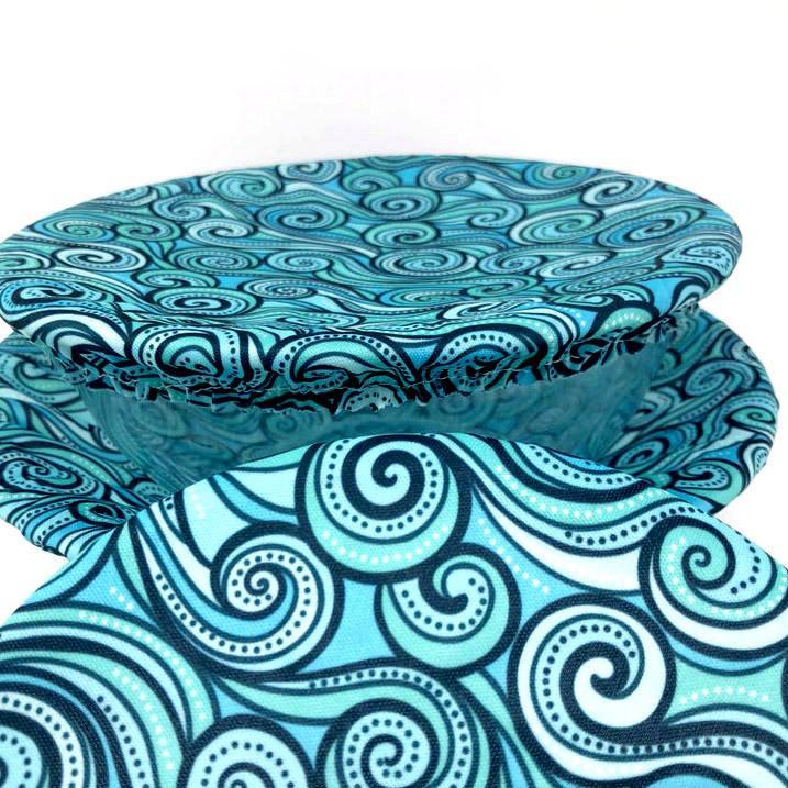 Bowl Covers - Ocean Waves Set of 3 by Semi-Sustainable Goods