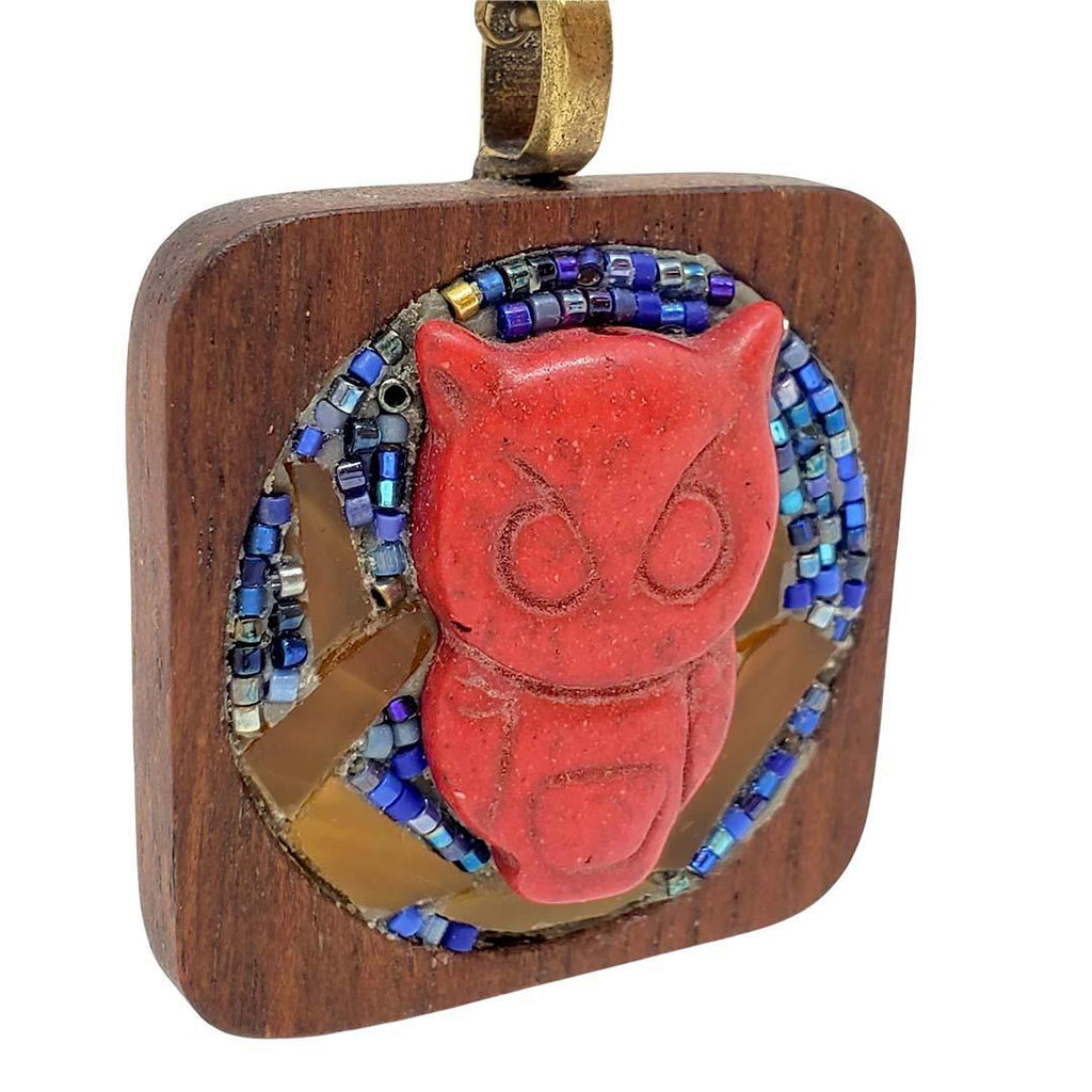 Necklace - Mini-Mosaic Owl Pendant by XV Studios