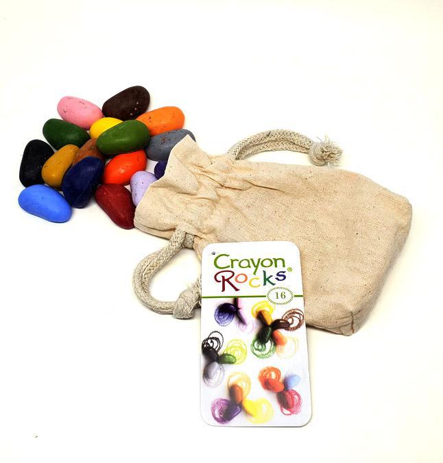 Crayon Rocks - 16 Colors in a Muslin Bag (Boxed) by Crayon Rocks