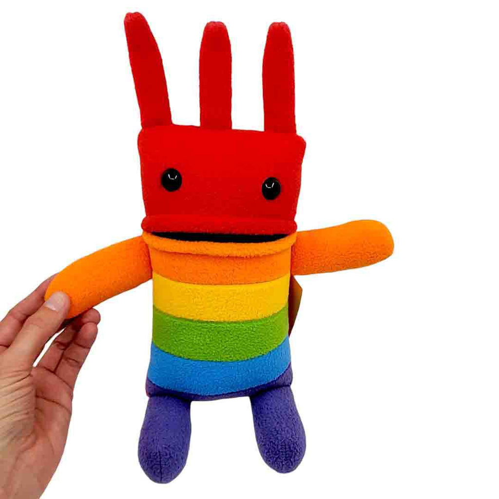 Mini Creature - Rainbow Stripe Plush by Mr. Sogs