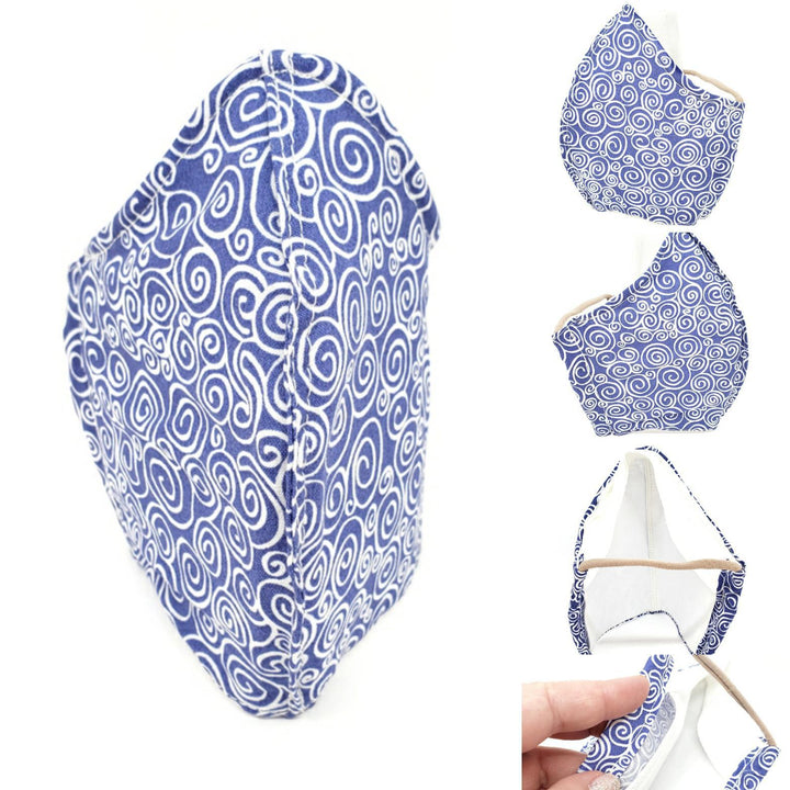 Large - White Swirls on Purple (White Lining) by imakecutestuff