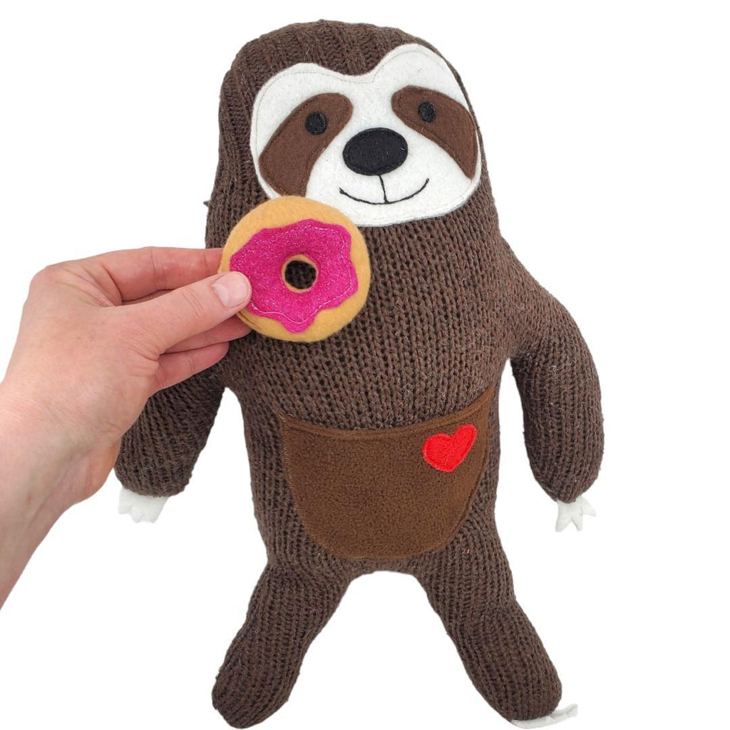 Plush - Sloth with Donut Treat by Happy Groundhog Studio